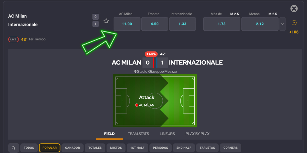 haga clic en el coeficiente