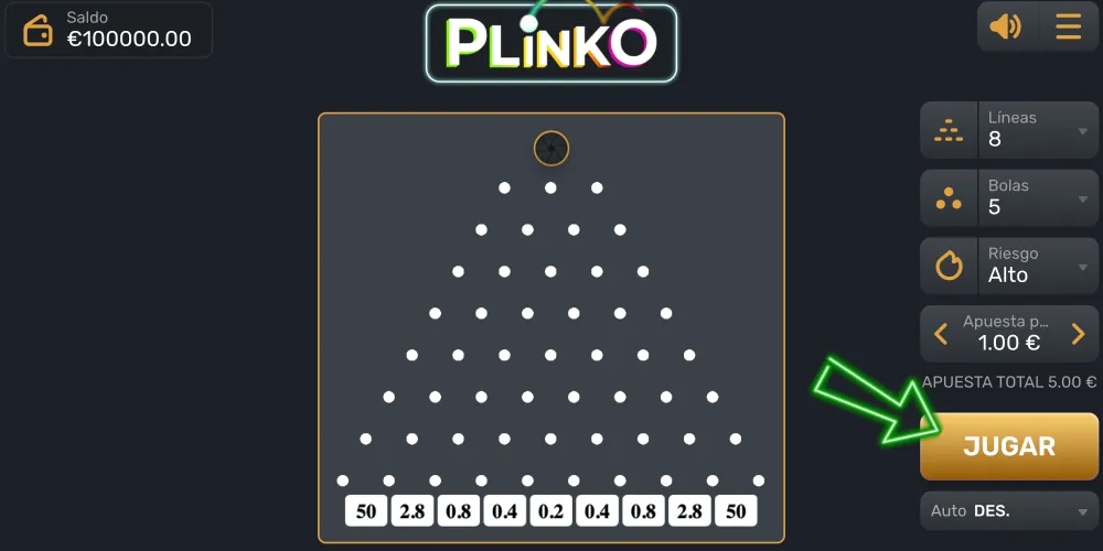 apueste en plinko